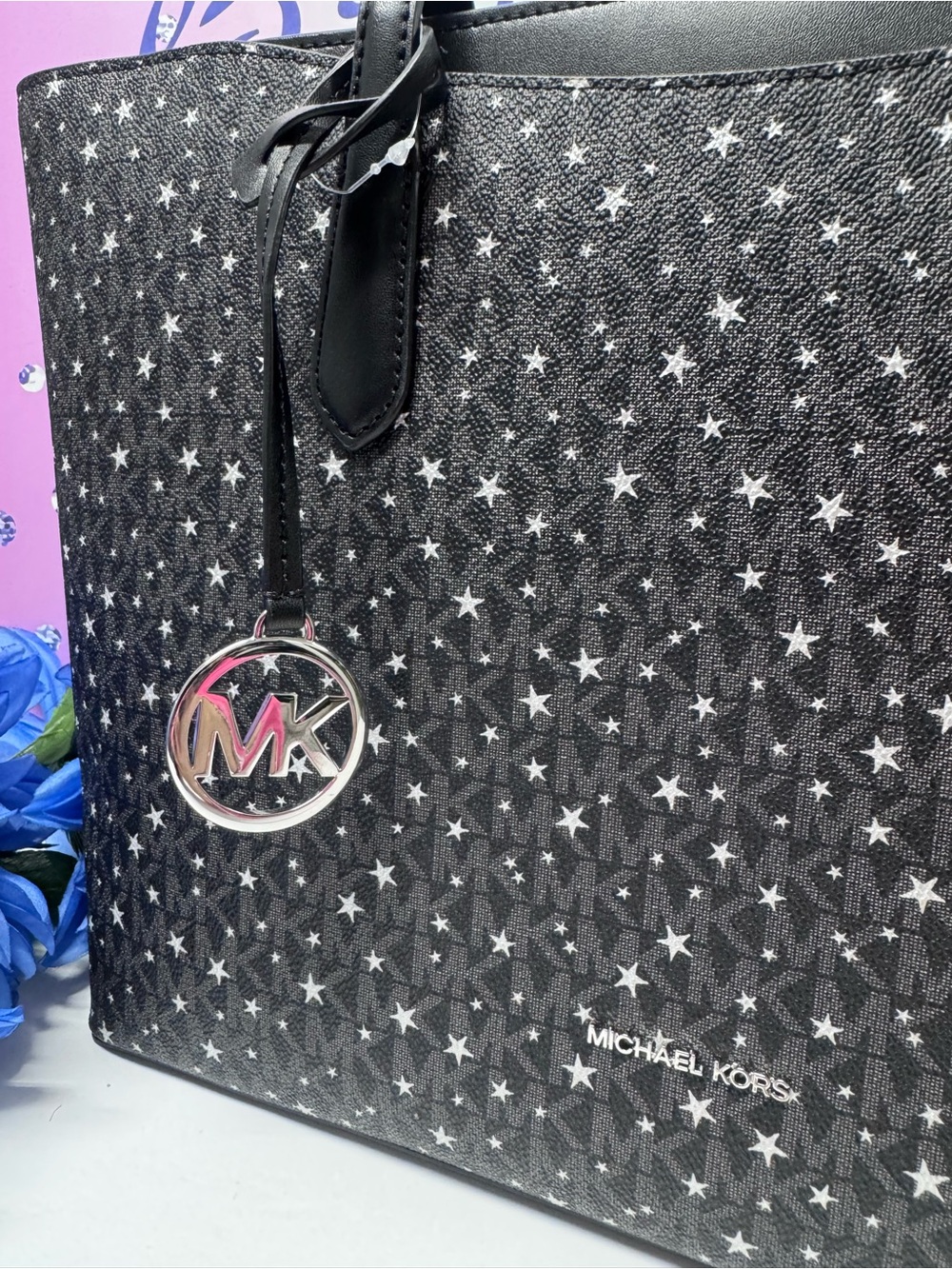 🌟NWT MK MONOGRAM STARS XL TOTE BAG - Picture 3 of 7